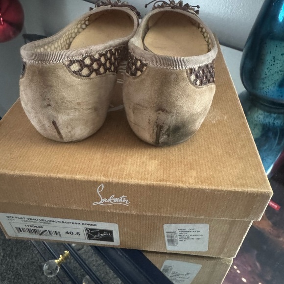 Christian Louboutin Beige Studded Flats - Picture 4 of 6